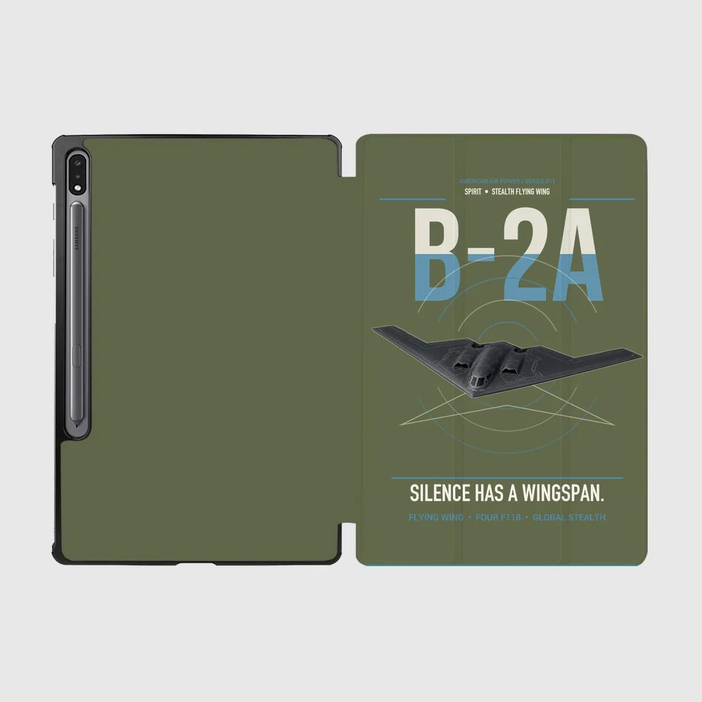 B-2A Spirit design on green army samsung tablet tablet case