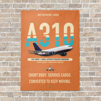 Thumbnail for Airbus A310-200P2F vertical canvas print - no frame - orange background