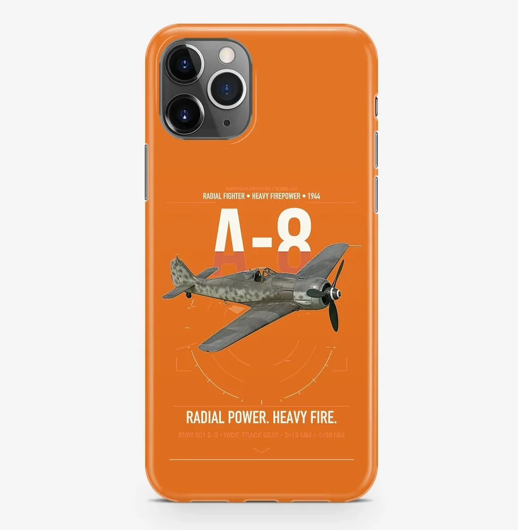 Focke-Wulf Fw 190A-8 design on orange magsafe iphone case, for iPhone Pro Max