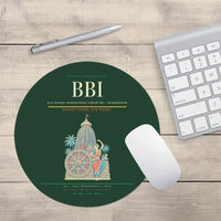 Thumbnail for Biju Patnaik International Airport (BBI) design on dark green round mouse pad