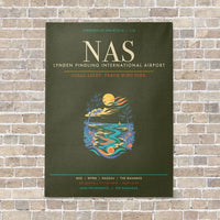 Thumbnail for Lynden Pindling International Airport Nassau NAS - Canvas Framed - Green Army