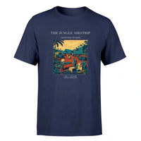 Thumbnail for VINTAGE G4524 - The Jungle Airstrip - Premium T-Shirt design on navyblue premium t shirt