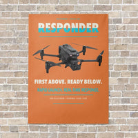 Thumbnail for BRINC Responder vertical canvas print - no frame - orange background