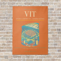 Thumbnail for Vitoria Airport VIT — Vitoria-Gasteiz vertical canvas print - no frame - orange background