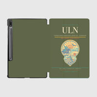 Thumbnail for Chinggis Khaan International Airport (ULN) design on green army samsung tablet tablet case