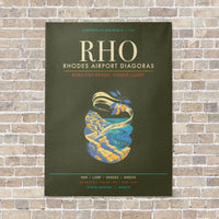 Thumbnail for Rhodes Airport Diagoras RHO - Canvas Framed - Green Army