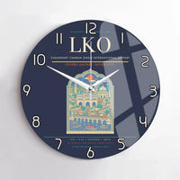 Thumbnail for Chaudhary Charan Singh International Airport LKO Wall-Clock No-Frame - Navy Blue
