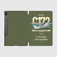 Thumbnail for Cessna 172 Skyhawk design on green army samsung tablet tablet case