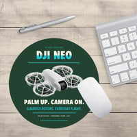 Thumbnail for DJI Neo design on dark green round mouse pad
