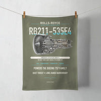 Thumbnail for RB211-535E4 design on green army towel
