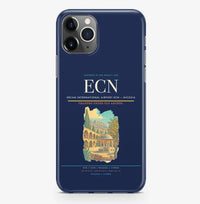 Thumbnail for Nicosia Airport (ECN) design on navy blue iPhone 16 Pro MagSafe case