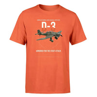 Thumbnail for Junkers Ju 87D-3 design on orange t-shirt, single-side print
