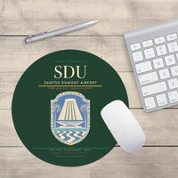 Thumbnail for Santos Dumont Airport (SDU) design on dark green round mouse pad