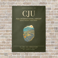 Thumbnail for Jeju International Airport CJU - Canvas Framed - Green Army