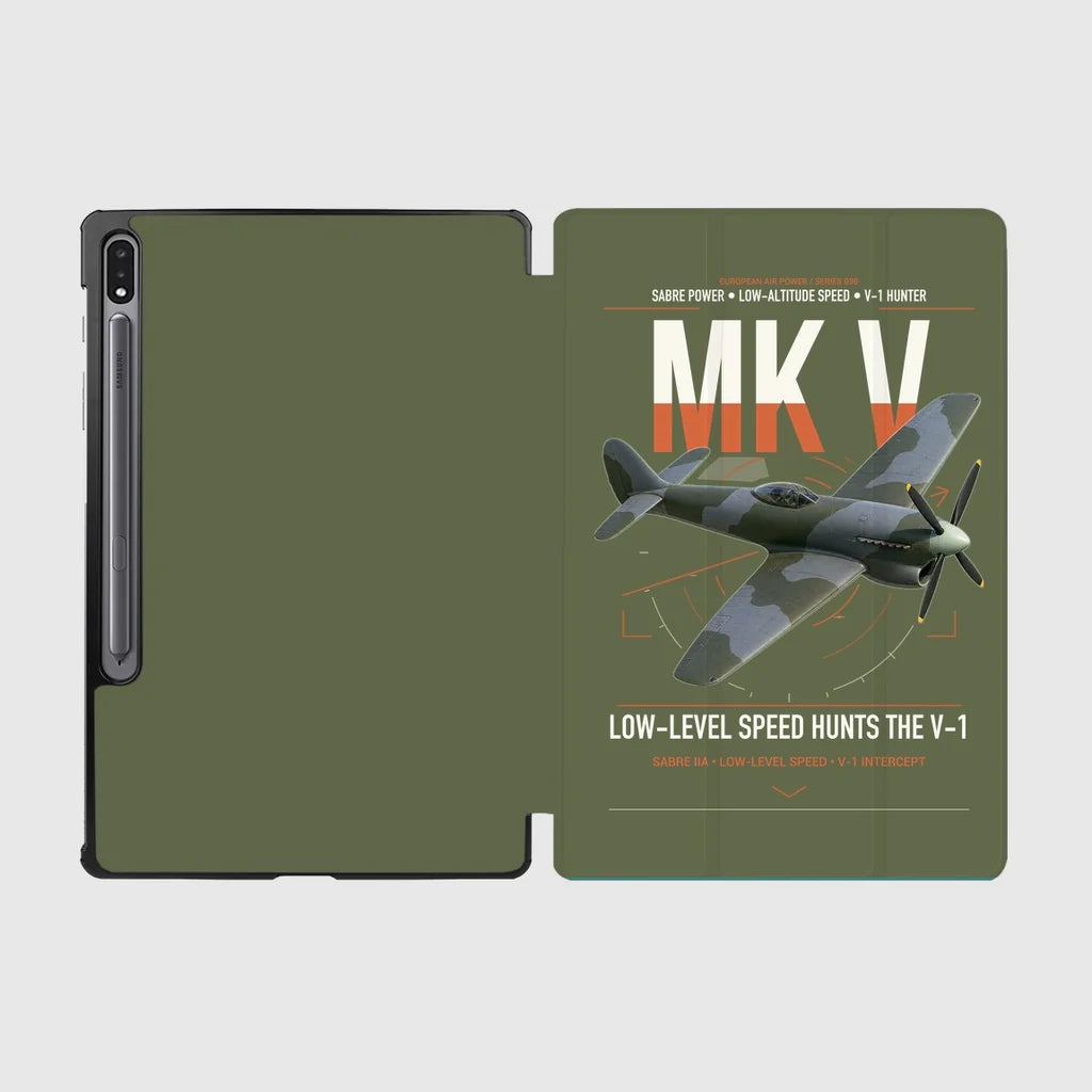Hawker Tempest Mk V design on green army samsung tablet tablet case