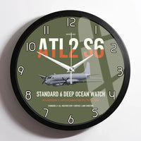 Thumbnail for Atlantique 2 Standard 6 design on green army framed wall clock