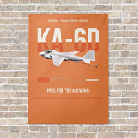 Thumbnail for KA-6D Intruder vertical canvas print - no frame - orange background