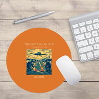 Thumbnail for VINTAGE G4525 - The Night Flare Path - Designed Mouse Pads design on orange round