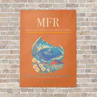 Thumbnail for Rogue Valley International–Medford Airport MFR vertical canvas print - no frame - orange background