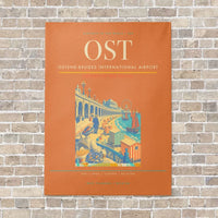 Thumbnail for Ostend-Bruges International Airport OST vertical canvas print - no frame - orange background