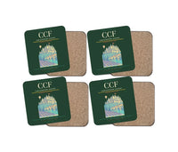 Thumbnail for Carcassonne Airport CCF Coaster 4-Pieces-Set - Dark Green