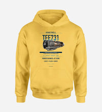 Thumbnail for TFE731 design on yellow hoodie single side