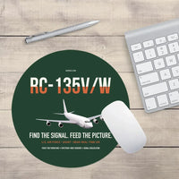 Thumbnail for RC-135V W Rivet Joint design on dark green round mouse pad
