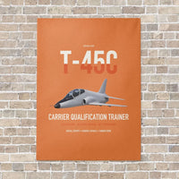 Thumbnail for T-45C Goshawk vertical canvas print - no frame - orange background