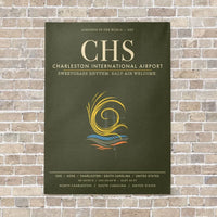 Thumbnail for Charleston International Airport CHS - Canvas Framed - Green Army