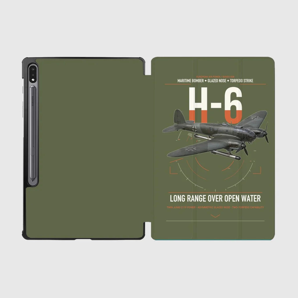 Heinkel He 111H-6 design on green army samsung tablet tablet case