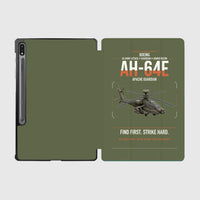 Thumbnail for Boeing AH-64E Apache Guardian design on green army samsung tablet tablet case