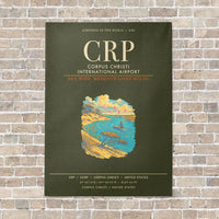 Thumbnail for Corpus Christi International Airport CRP - Canvas Framed - Green Army