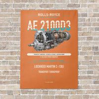 Thumbnail for AE 2100D3 vertical canvas print - no frame - orange background