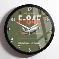 Thumbnail for F-84E Thunderjet design on green army framed wall clock