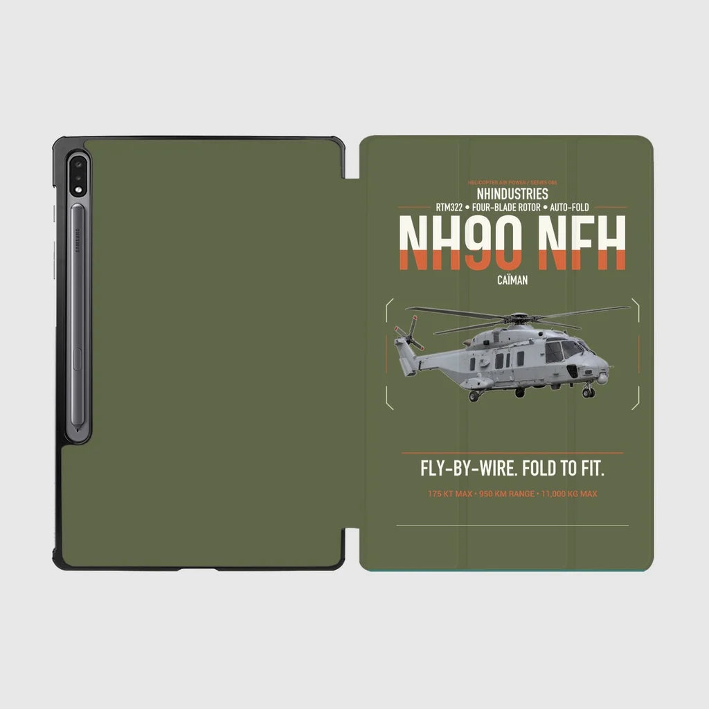 NHIndustries NH90 NFH Caïman design on green army samsung tablet tablet case