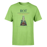 Thumbnail for Rotorua Regional Airport (ROT) T-Shirt single-side front print in Light Green | rotorua-regional-airport-rot-double-side-t-shirt