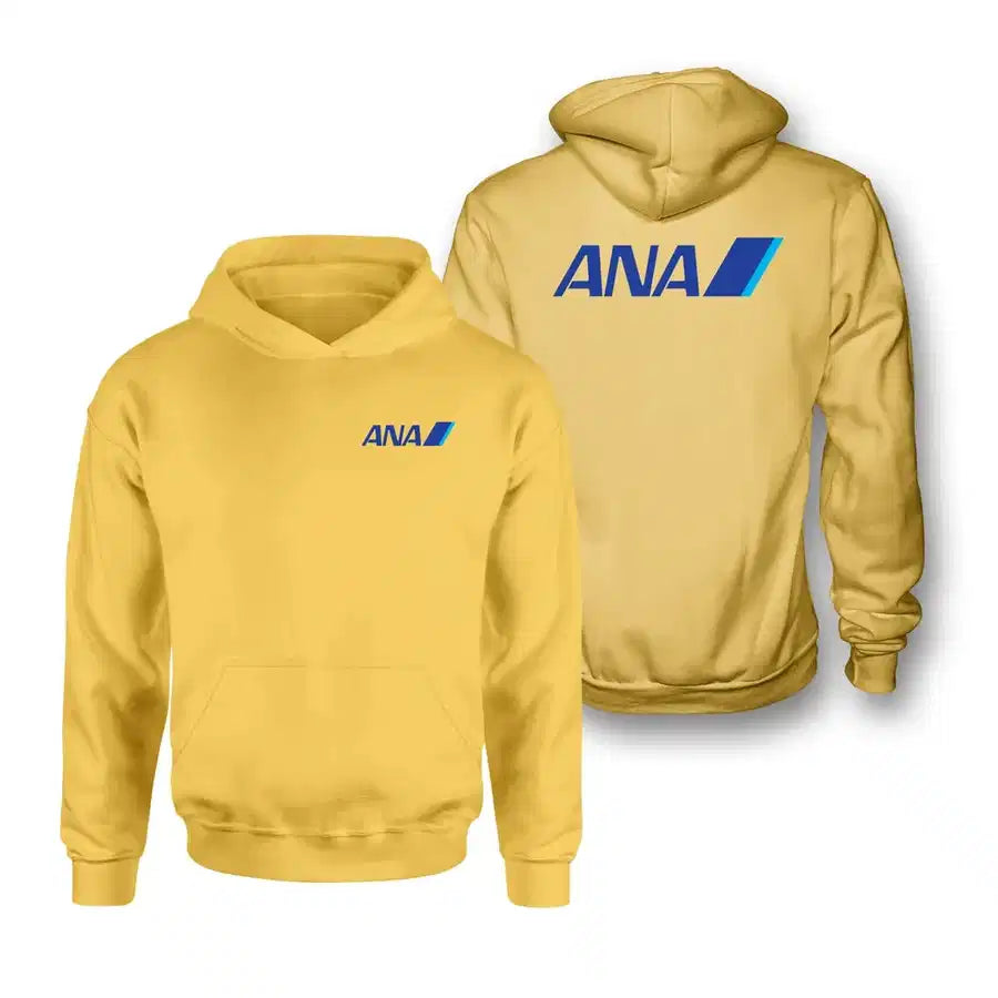 All Nippon Airways logo on yellow double side hoodie