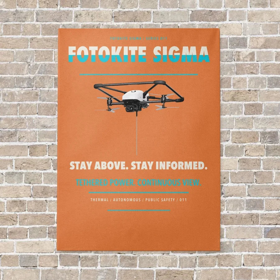 Fotokite Sigma vertical canvas print - no frame - orange background