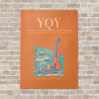 Thumbnail for Sydney–J.A. Douglas McCurdy Airport YQY vertical canvas print - no frame - orange background