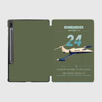Thumbnail for Bombardier Learjet 24 design on green army samsung tablet tablet case