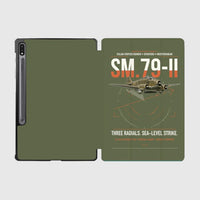 Thumbnail for Savoia-Marchetti SM.79-II Sparviero design on green army samsung tablet tablet case