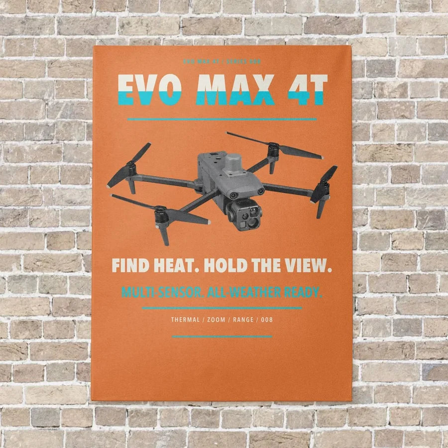 Autel EVO Max 4T vertical canvas print - no frame - orange background