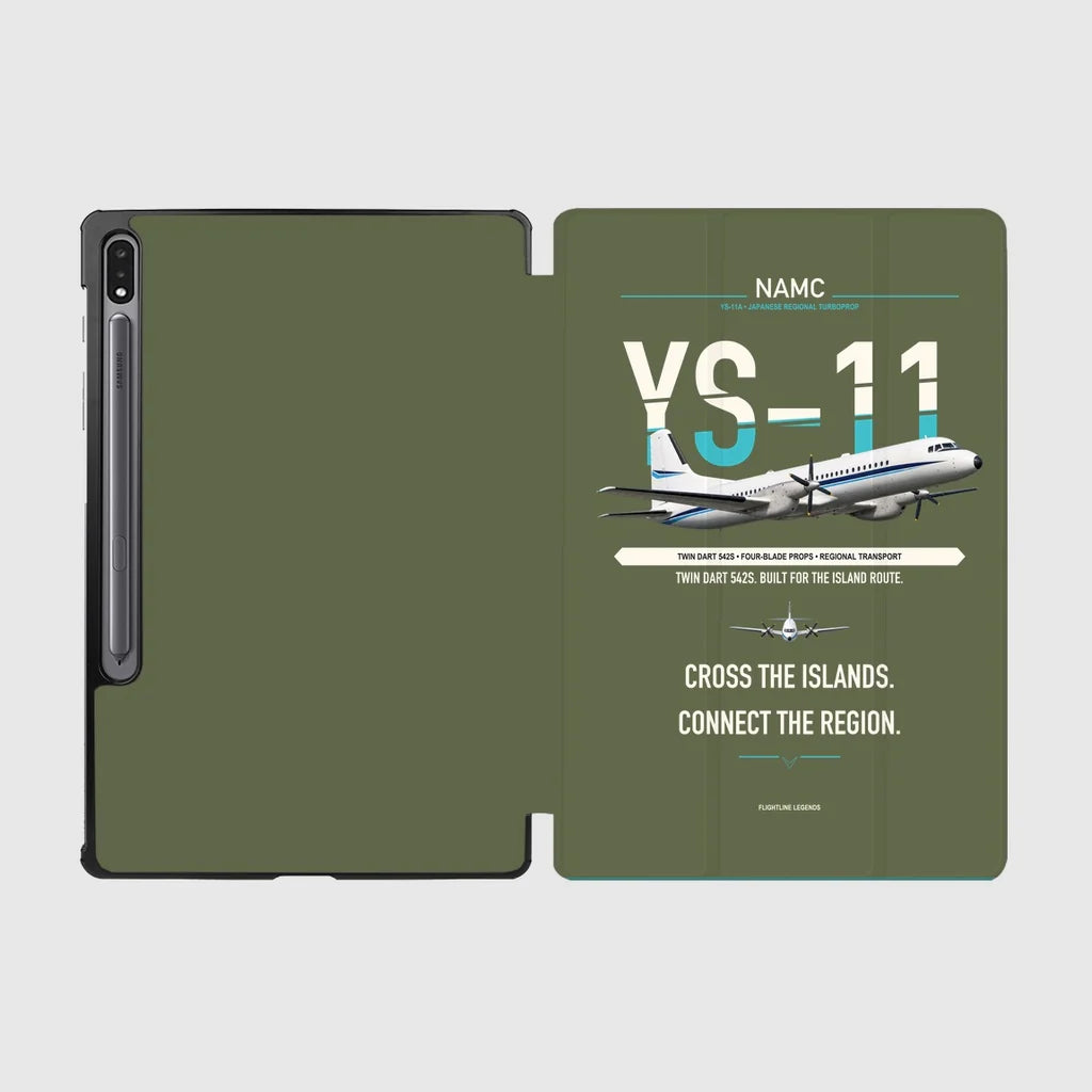 NAMC YS-11A design on green army samsung tablet tablet case