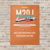 Thumbnail for Mooney M20J 201 vertical canvas print - no frame - orange background