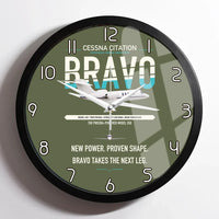 Thumbnail for Cessna Citation Bravo design on green army framed wall clock