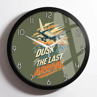 Thumbnail for Dusk Belongs To The Last Arrival design on green army framed wall clock