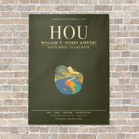 Thumbnail for William P. Hobby Airport HOU - Canvas Framed - Green Army