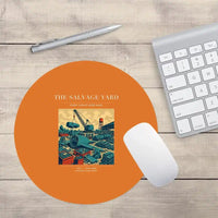 Thumbnail for VINTAGE G4509 - The Salvage Yard - Designed Mouse Pads design on orange round