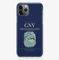 Thumbnail for Gainesville Airport (GNV) design on navy blue iPhone 16 Pro MagSafe case