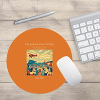 Thumbnail for VINTAGE G4472 - The Banner Tow Letters - Designed Mouse Pads design on orange round